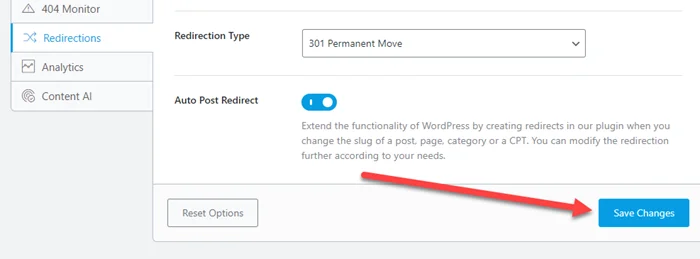 How to Redirect 404 To Homepage 3 Rank Math Save Changes Setting