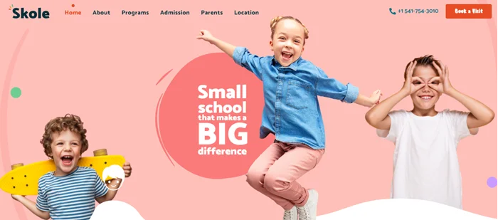 5 Best Elementor Themes For Education 4 Skole-Kindergarten