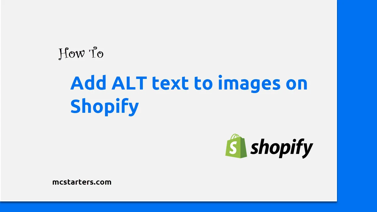 How to add Alt text to images on Shopify?