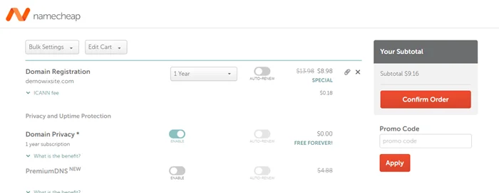 How to Connecting Your Own Domain Name to wix 3 Confirm Domain and Pay