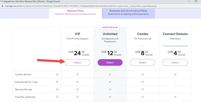 How to Connecting Your Own Domain Name to wix 7 Select Plan