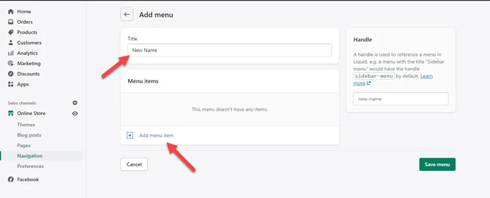 How to add a Menu and Dropdown Menu in Shopify? 2 Shopify Add Menu