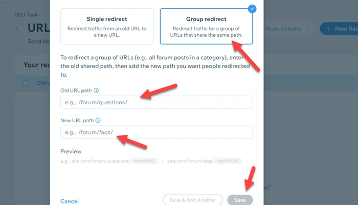 How to redirect url in wix website & redirect from one domain to another. 5 Wix Group Redirect