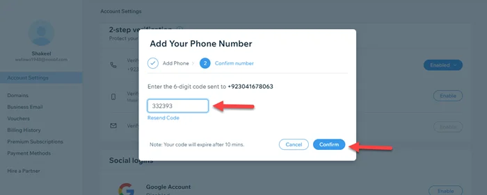 Best Way to add 2 Step verification Wix 3 wix account phone verificiation