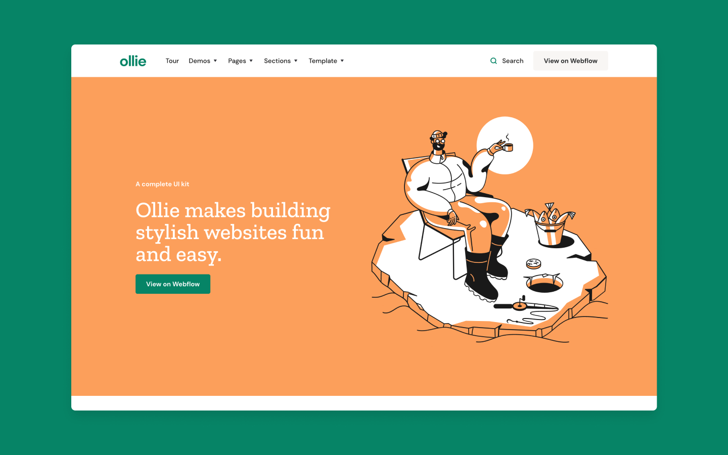 10 best Webflow templates of the year 8 Ollie