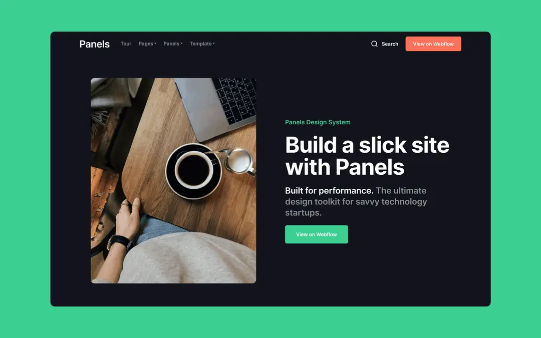 10 best Webflow templates of the year 9 Panels