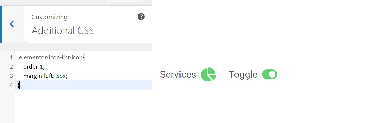 How to Move Icon to the Right on Elementor Icon List Widget: A Step-by-step Guide 3 wordpress additional css