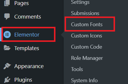 Step-by-step guide for adding custom fonts in Elementor Pro 1 Custom Fonts