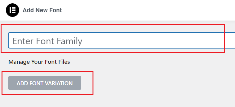 Step-by-step guide for adding custom fonts in Elementor Pro 3 Name your font