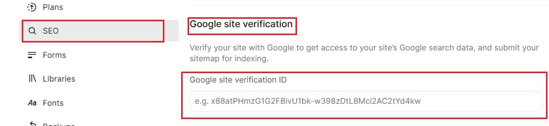 How to Add your Webflow site to Google Search Console (in 5 steps) 4 SEO tab