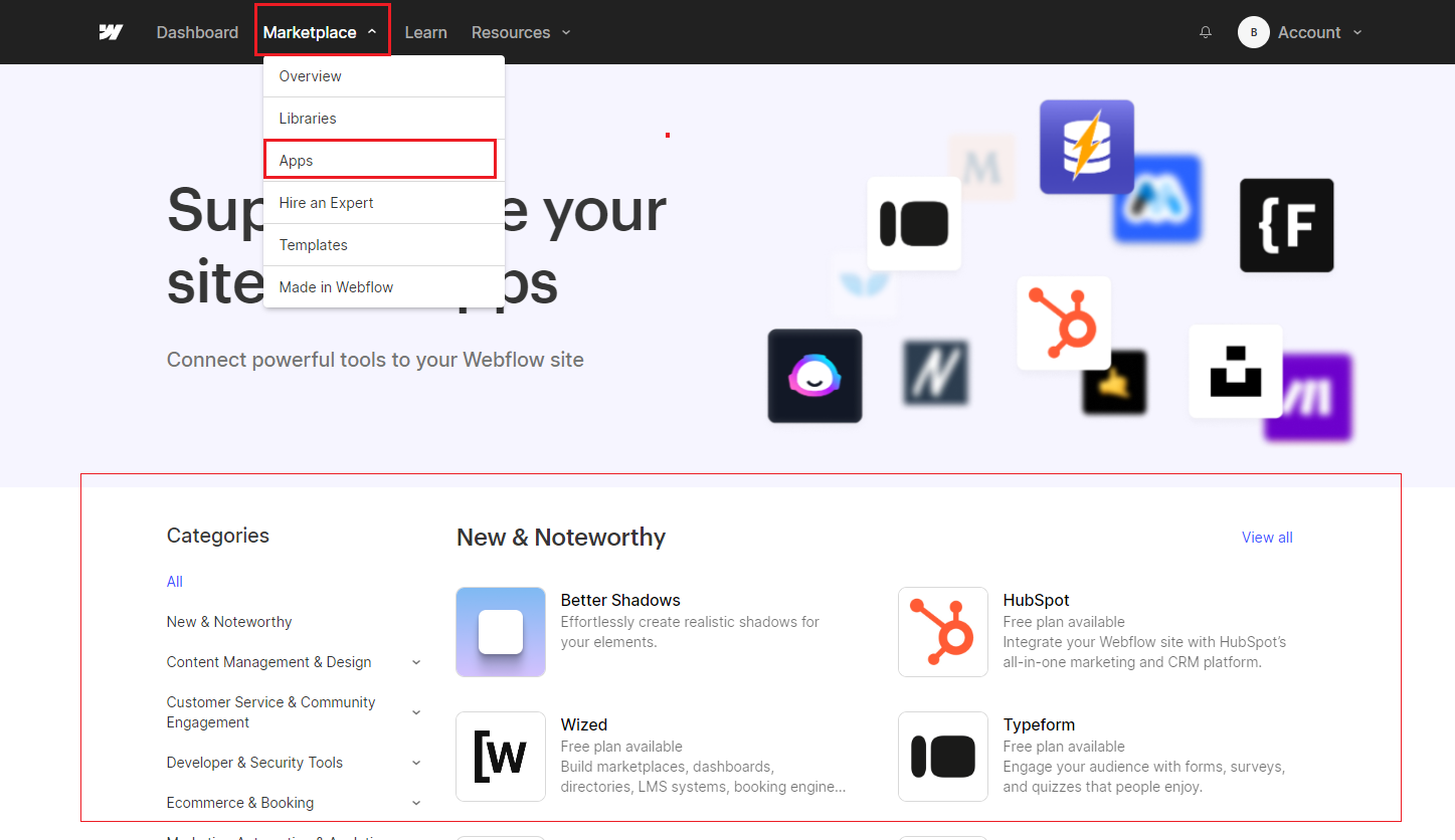 Webflow Marketplace