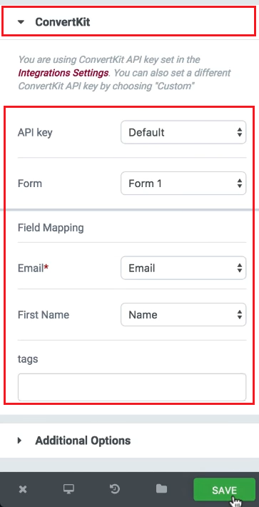 How to integrate Elementor Form to ConvertKit? 4 Under Add Action choose ConvertKit
