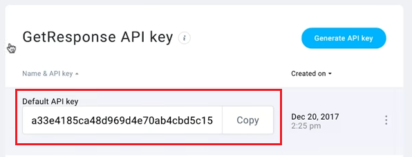 How to integrate Elementor Form to GetResponse 1 get your API Key from GetResponse