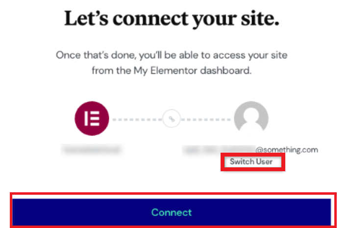 Disconnect and reconnect your Elementor account 3 Switch User mode