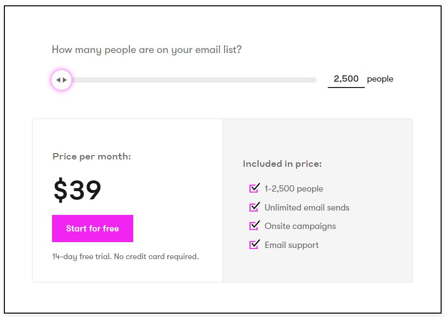 Drip Pricing Plan