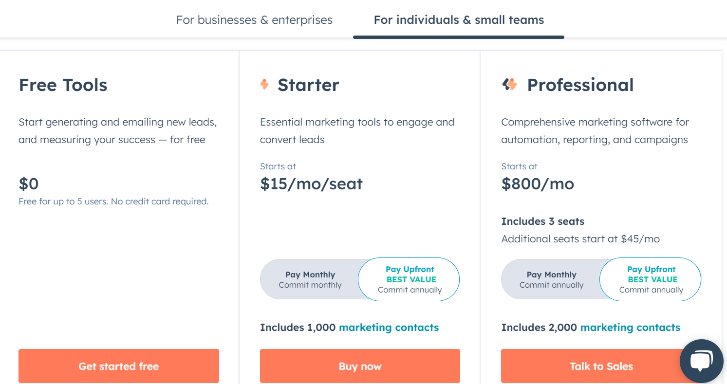 Best CRM Software For Law Firm in 2024 5 HubSpot Pricing plan