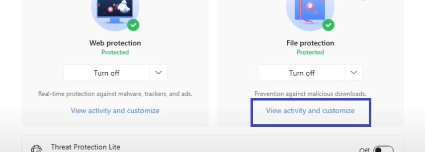 Scan files you download for malware with a few simple steps 3 Access the View activity and customize section under the files tab
