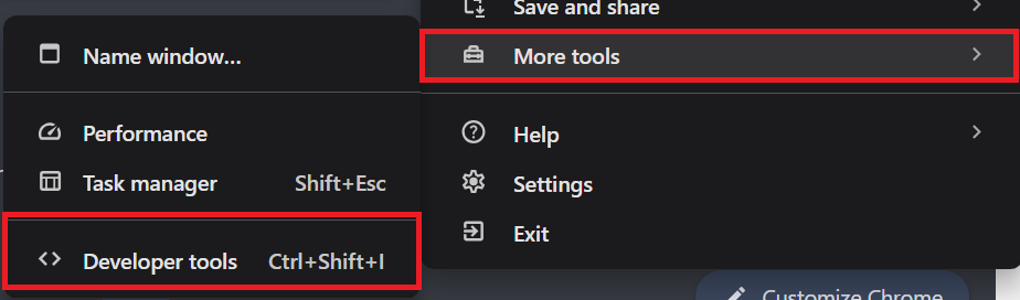 How to change your location on Google Chrome? Step-by-Step Guide 2 Navigate to “More tools” and then select “Developer tools.”