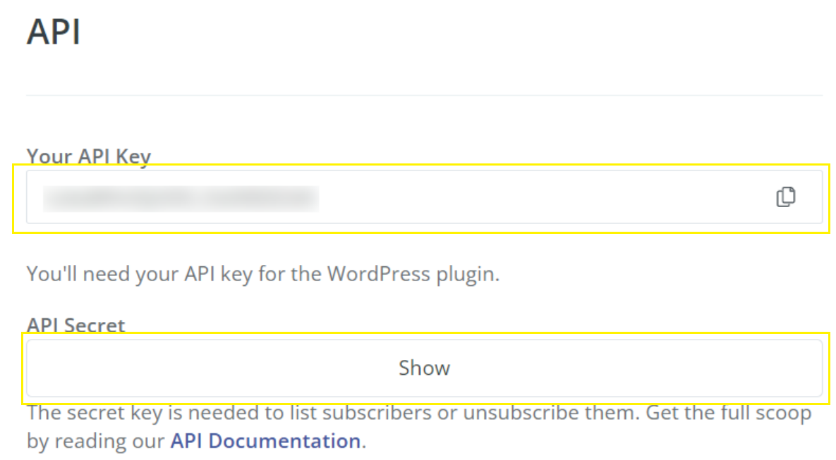 How to Set Up the ConvertKit Plugin on Your WordPress Website 5 Copy your API key and API secret