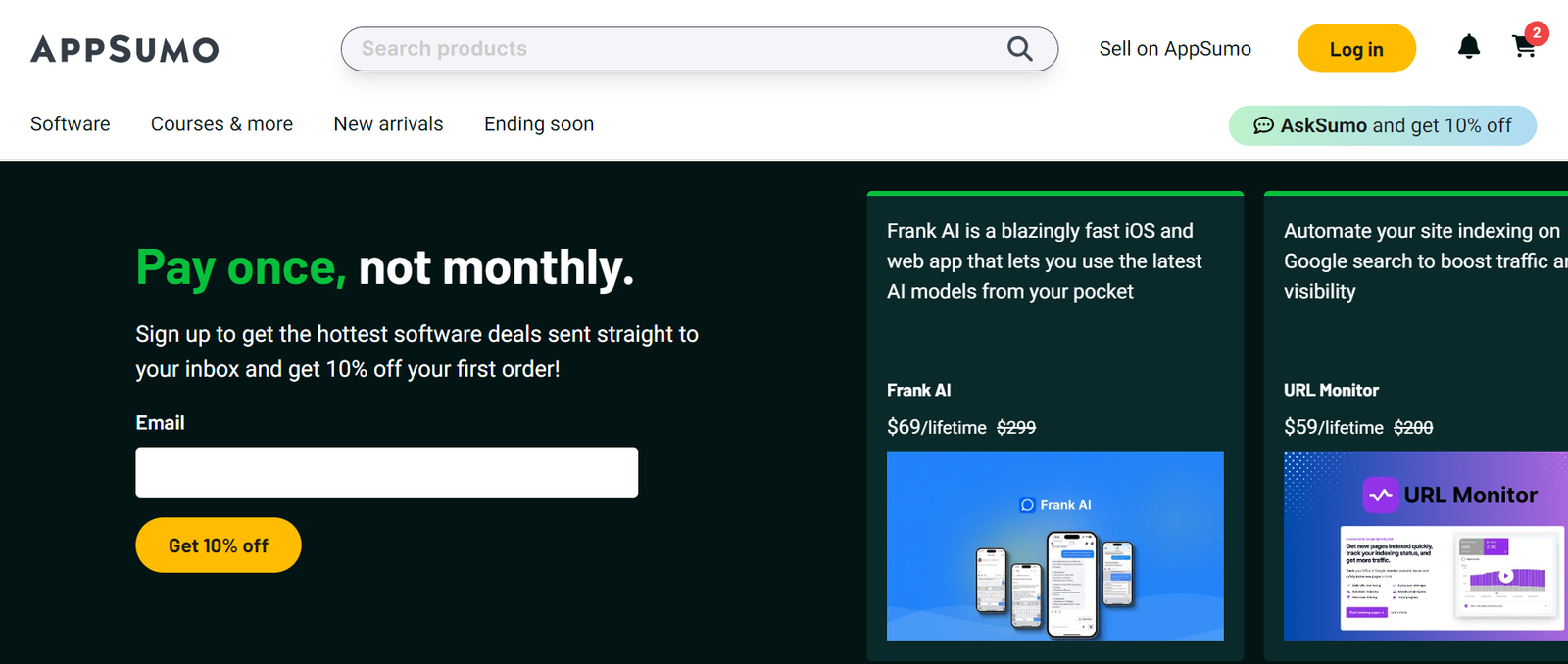 How to Create AppSumo Account? Step-by-Step 1 AppSumo homepage
