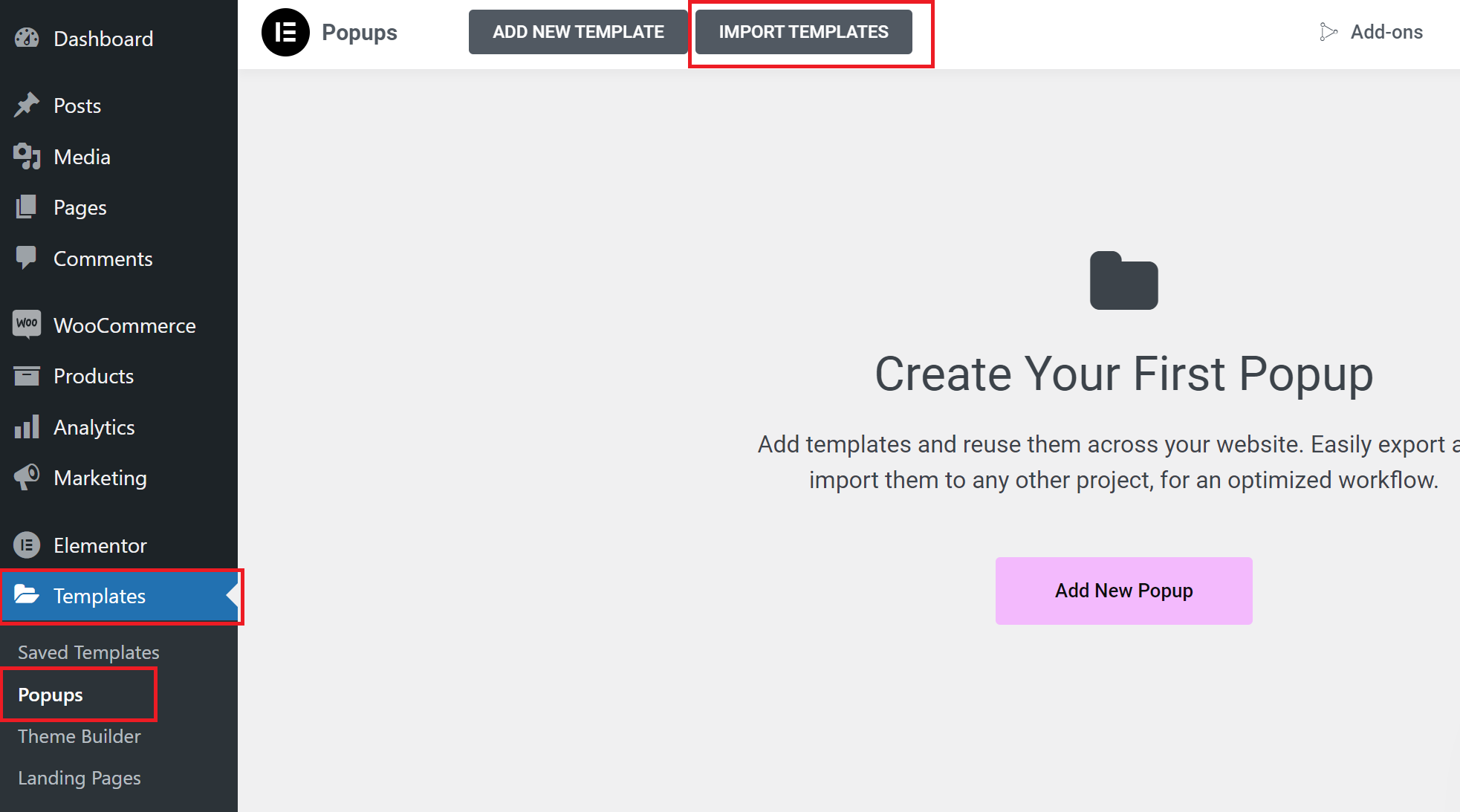 Import Elementor Pro Popup Templates – MC Starters Documentation