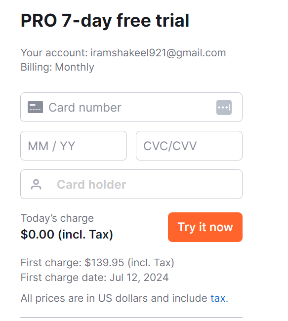 How to Create a Semrush Account with a Free Trial in 3 Easy Steps 2 Semrush pro 7 day free trial