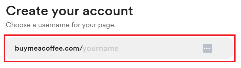 How to Create Buy Me a Coffee Account and Setup Page 2 choose the suitable name for brands