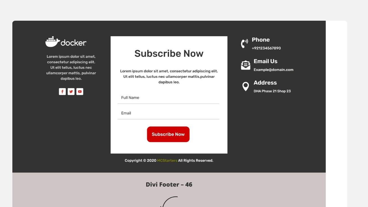 Divi Footer 41 to 50