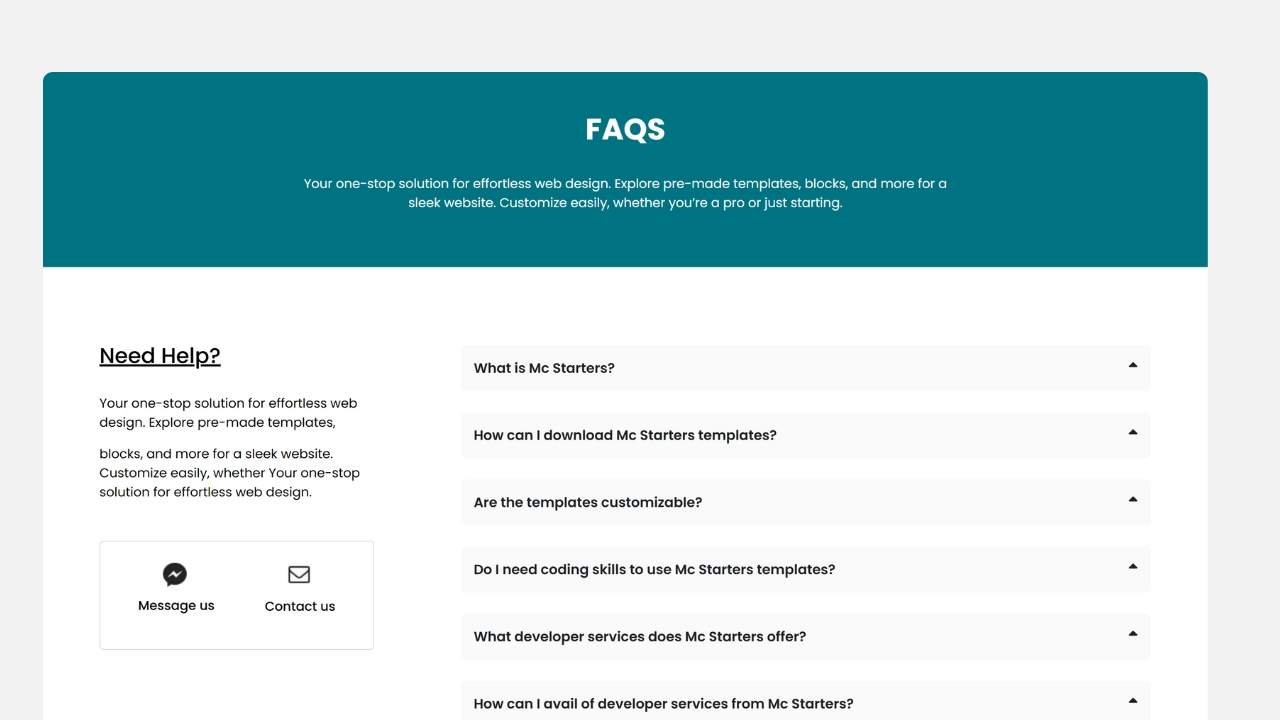 Elementor Faq Templates 07