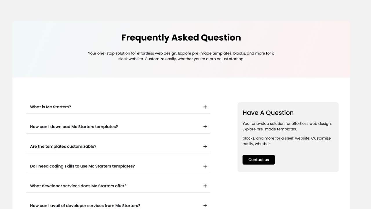 Elementor Faq Templates 08
