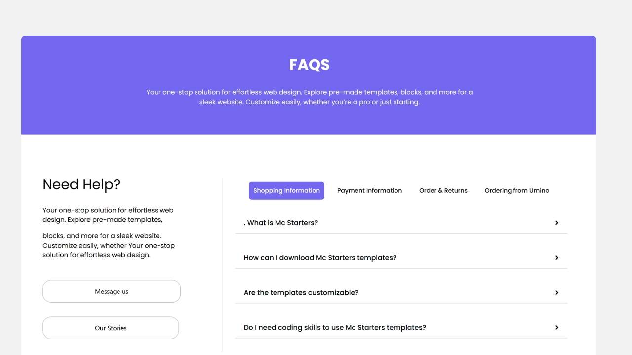 Elementor Faq Templates 10