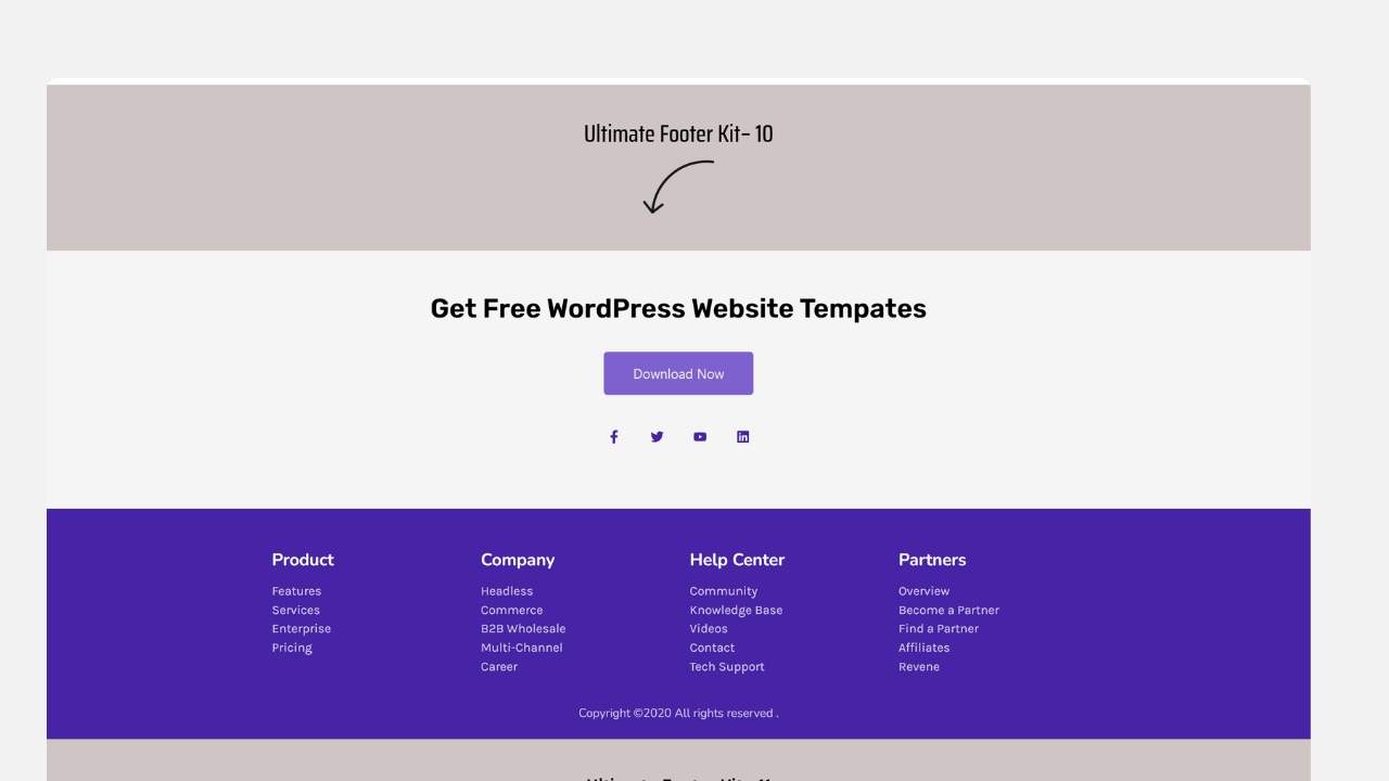 Elementor Footer 11 to 20