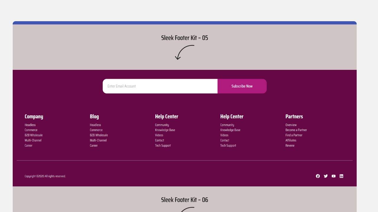 Elementor Footer 21 to 30