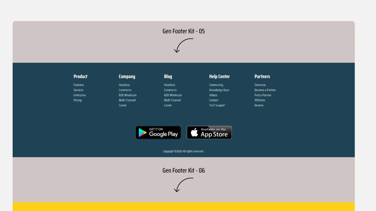 Elementor Footer 31 to 40