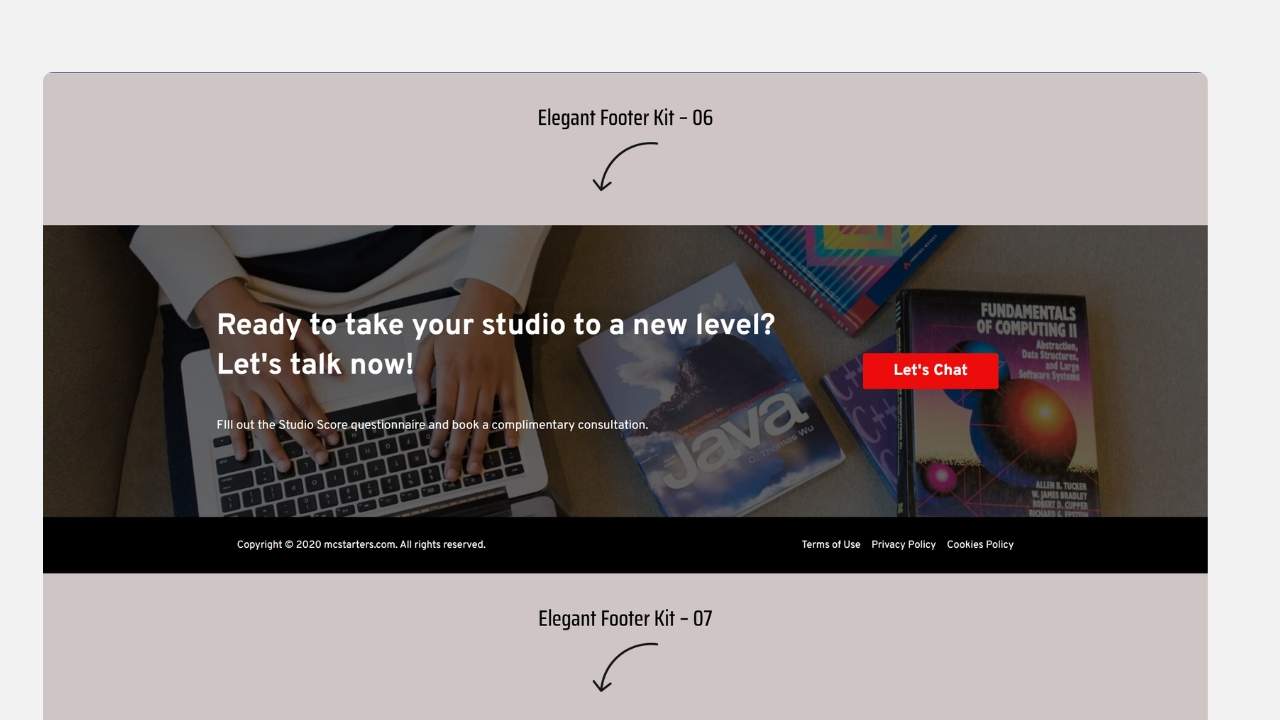Elementor Footer 41 to 56