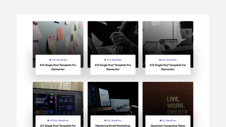 Download Elementor Loop Grid Templates For Post & Product