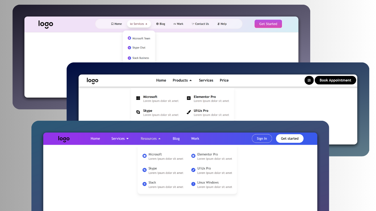 Elementor Pro Advanced Header and sticky header