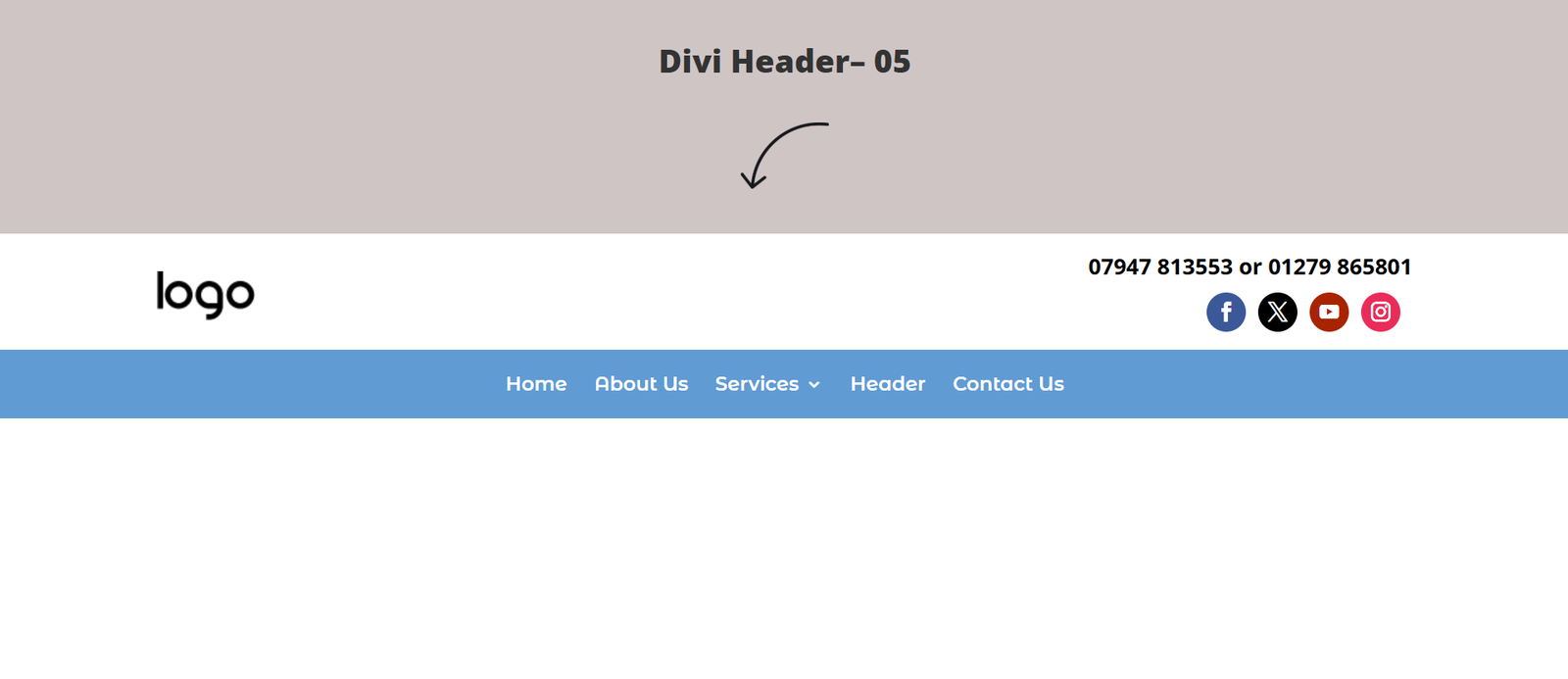 25+ Best Divi Header Templates to Create Professional Website Navigation 5 Divi Header 05