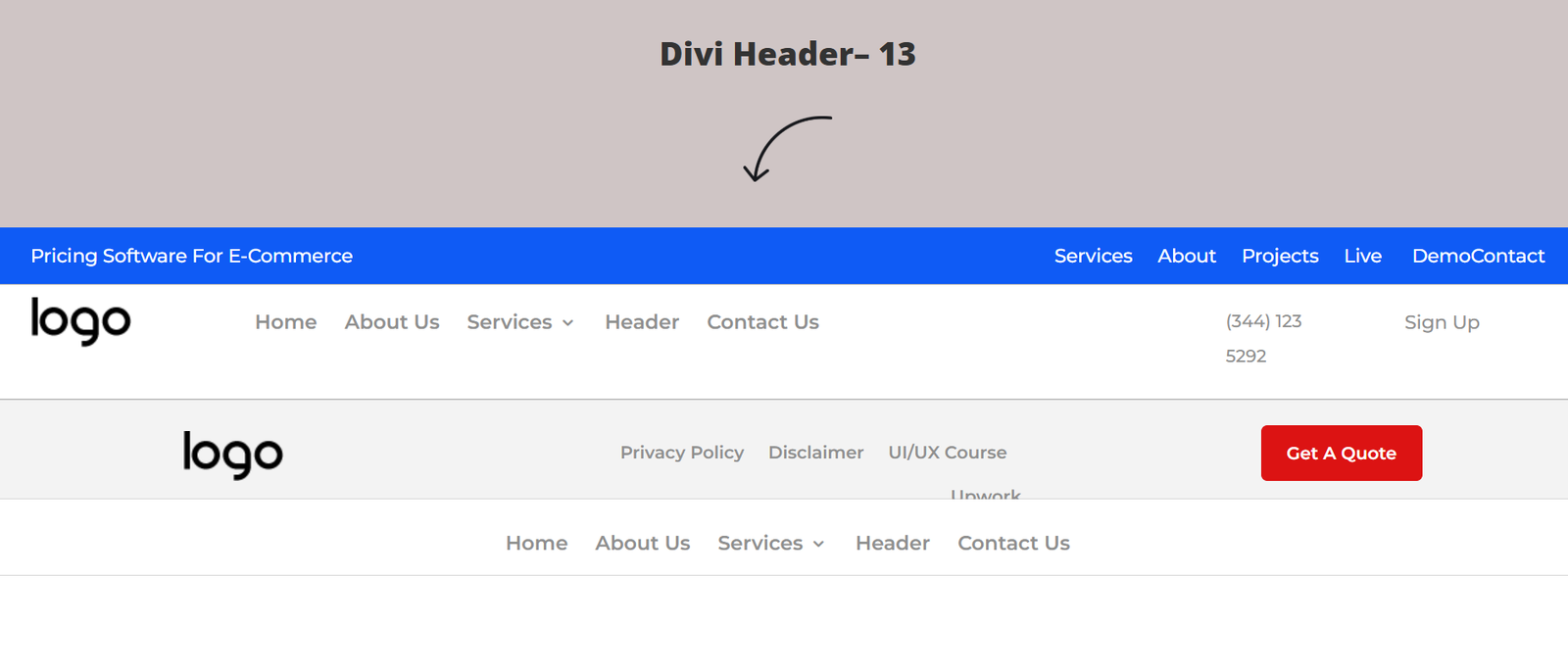 25+ Best Divi Header Templates to Create Professional Website Navigation 13 Divi Header 13