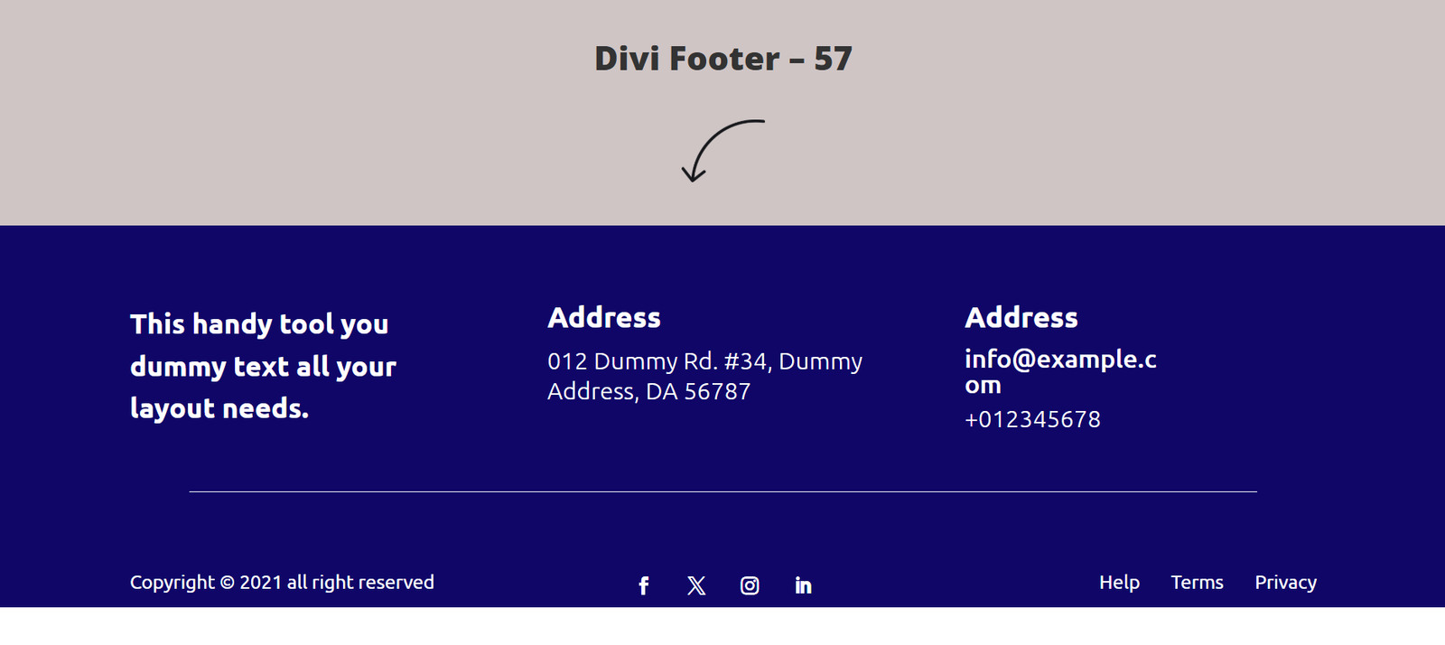 Deep Blue Enterprise Footer