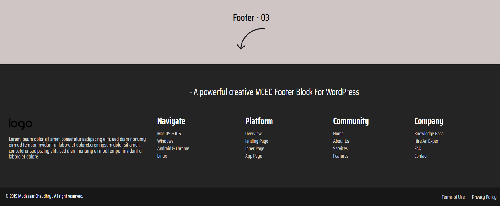 Elementor Footer 03