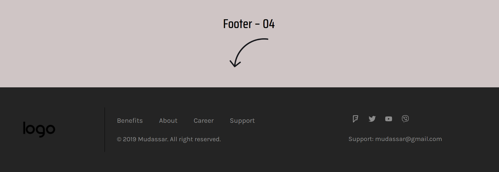 Elementor Footer 04