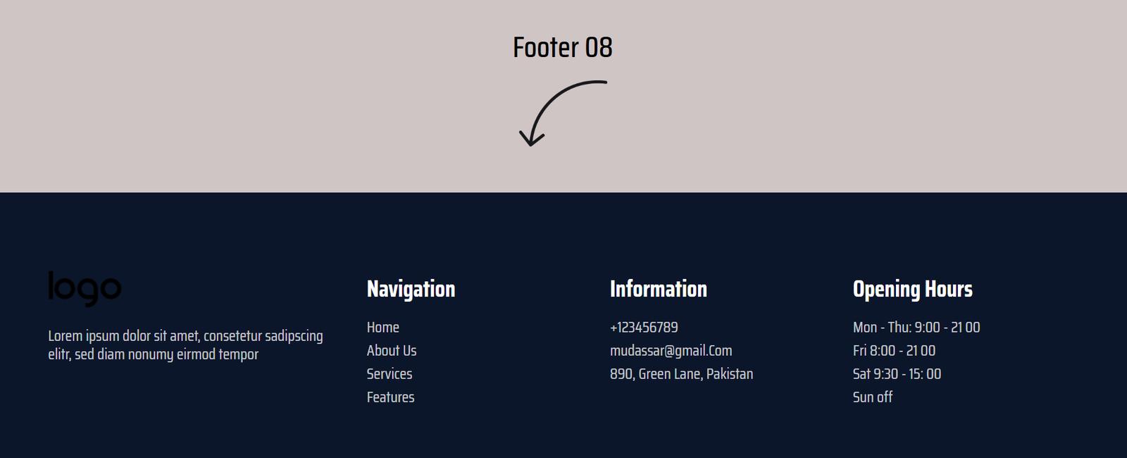Elementor Footer 08