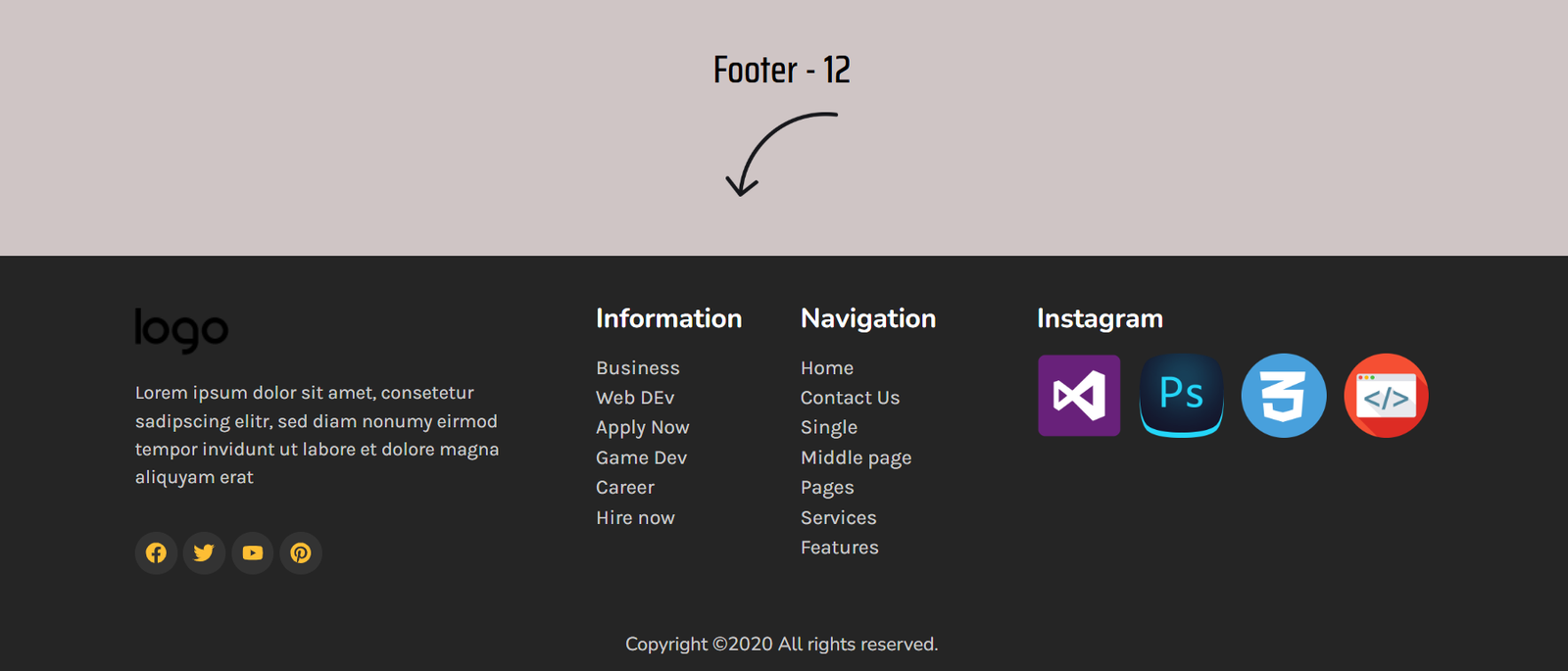 Elementor Footer 12