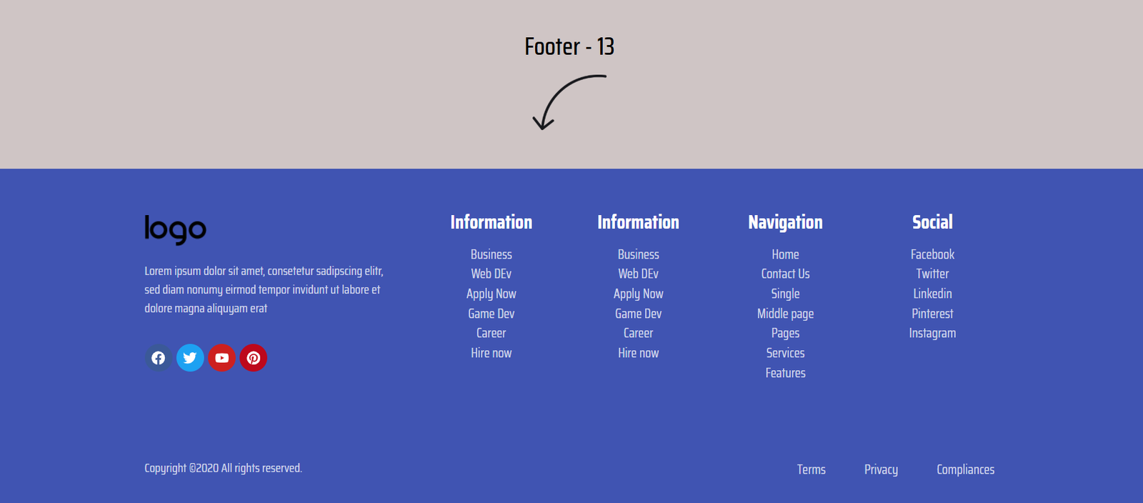 Elementor Footer 13