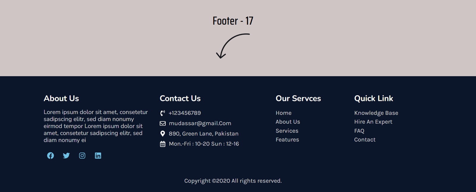 Elementor Footer 17