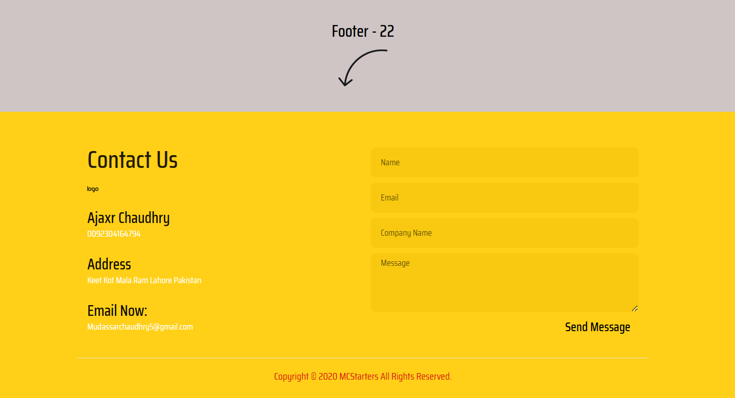 Elementor Footer 22