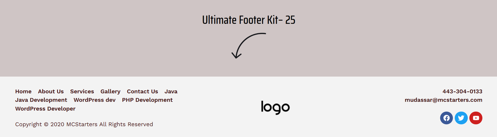 Elementor Footer 25