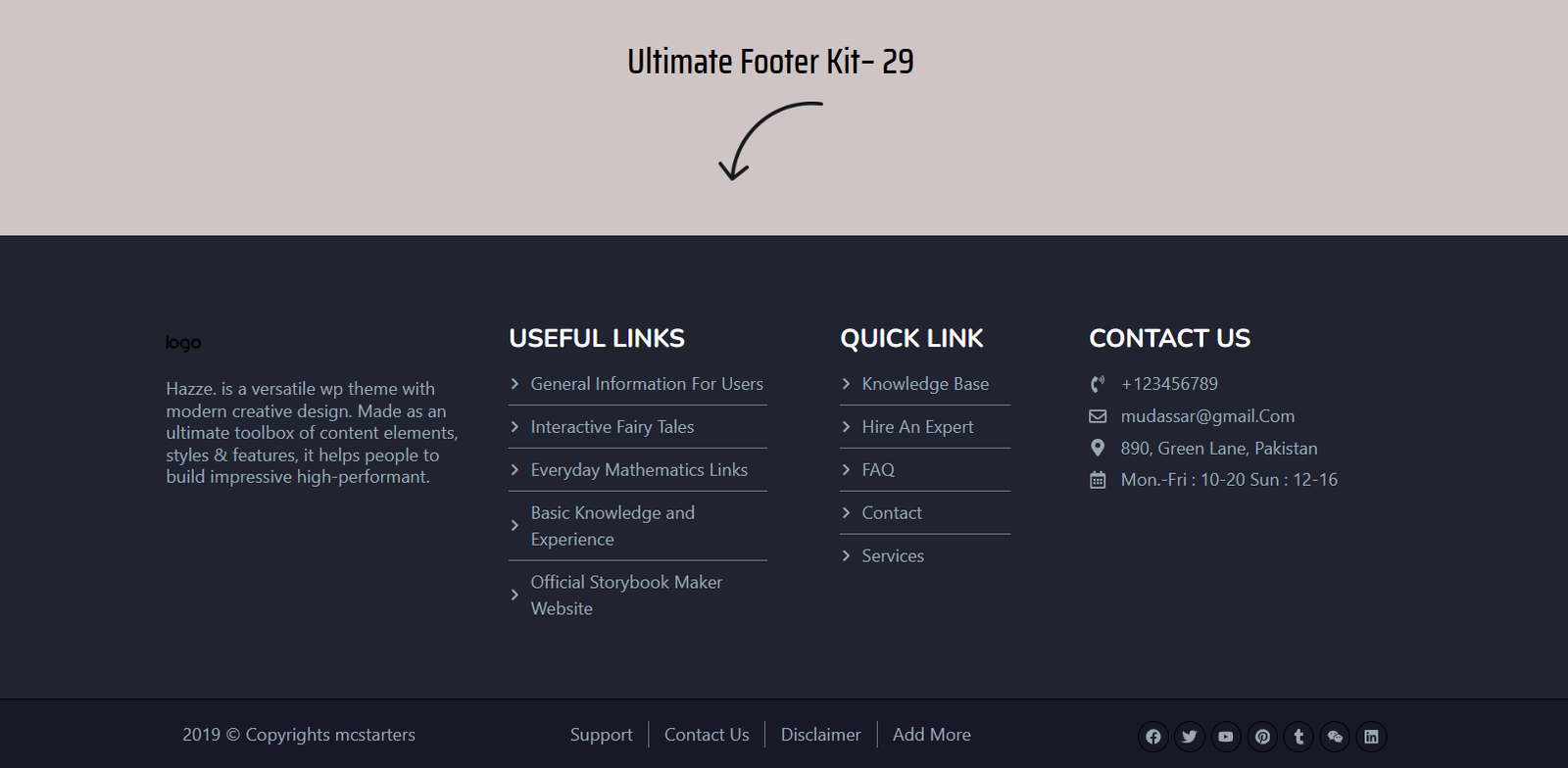 Elementor Footer 29