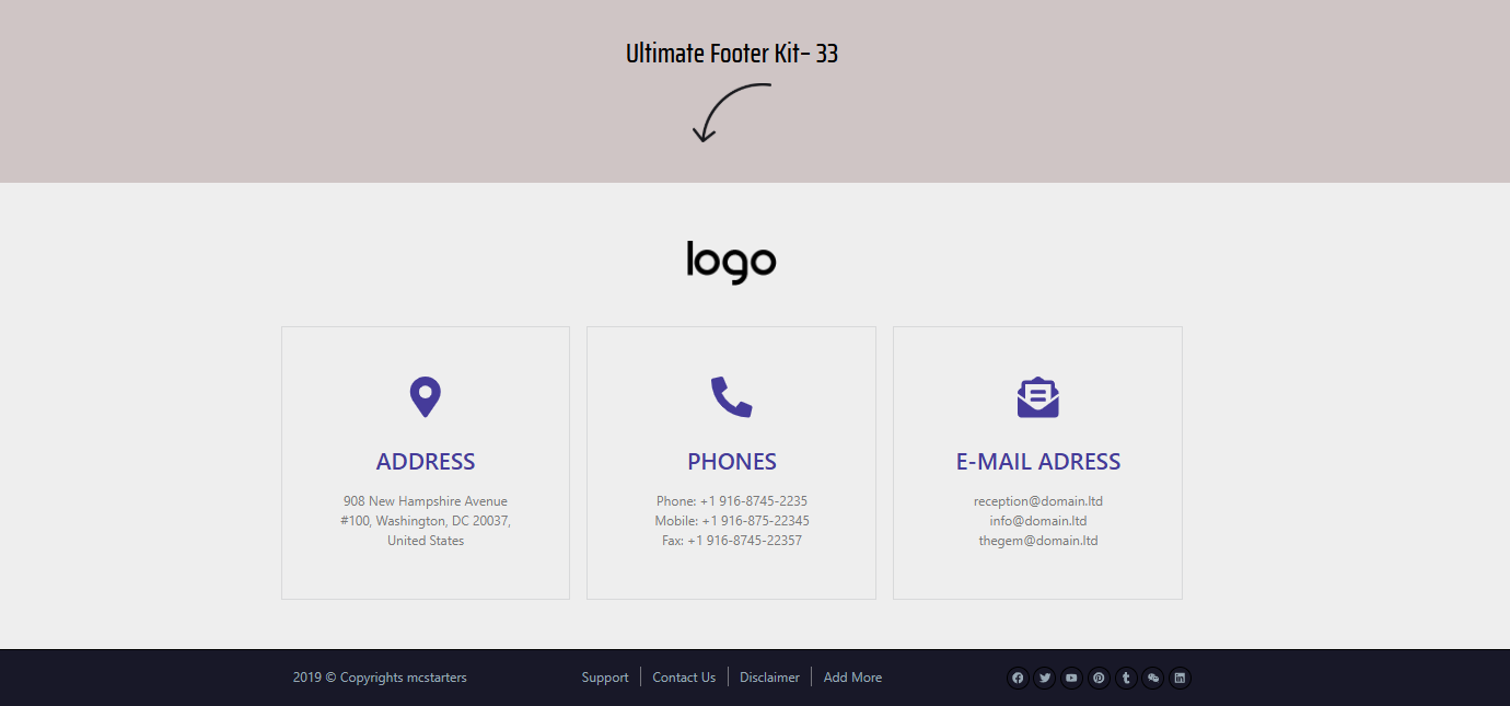 Elementor Footer 33